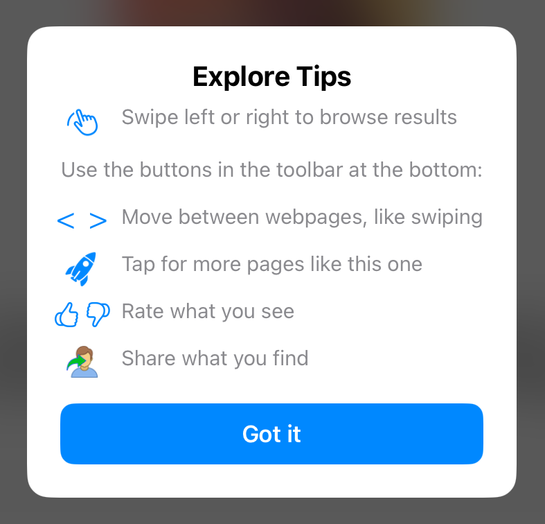 Explore controls